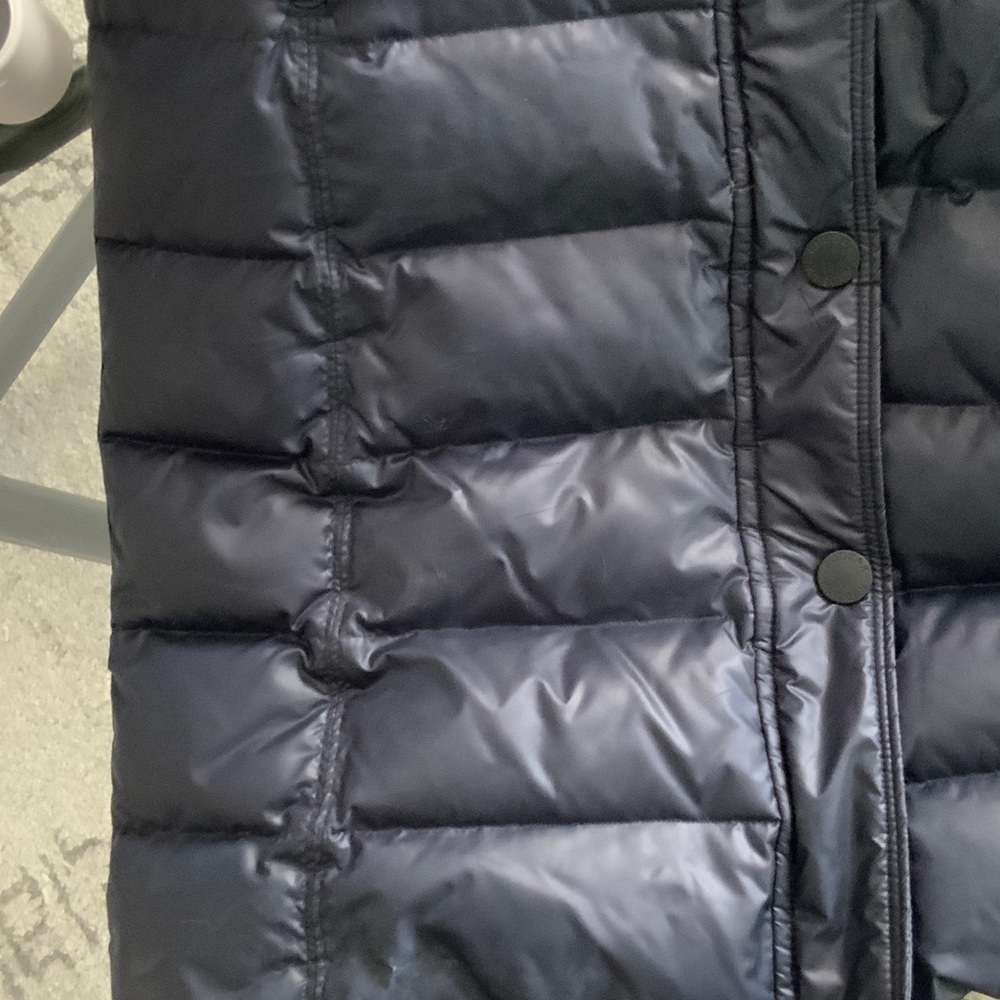 Rudsak Dark Navy long fitted quilted puffer coat size M - Picture 10 of 13